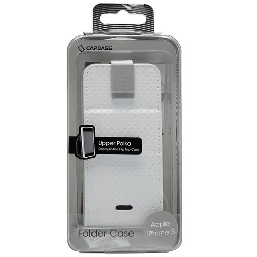 Capdase Folder Case Upper Polka FCIH5-UP2G for iPhone 5 (White)