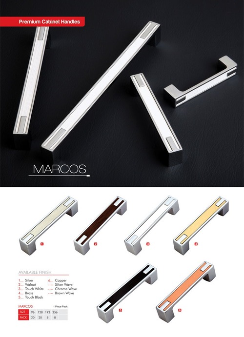 MARCOS - Stainless Steel Cabinet Handle, Varied Sizes, Durable Non-Corrosive Design