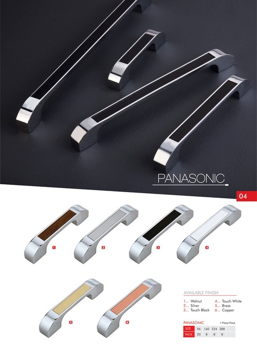 PANASONIC - Stainless Steel Cabinet Handle, Rectangular Chrome Finish | Durable, Stylish, Non-Corrosive, Easy Install