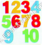 INSERT TRAY PUZZLE-1-10 - Foam, 10x10 cm, Multicolor | Number Learning, Early Education, Fine Motor Skills