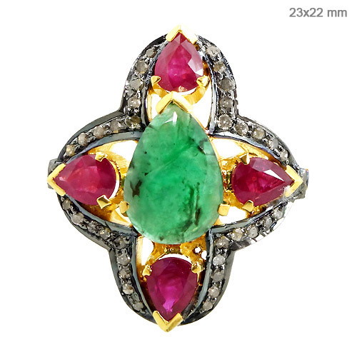 Precious Gemstone Diamond Ring