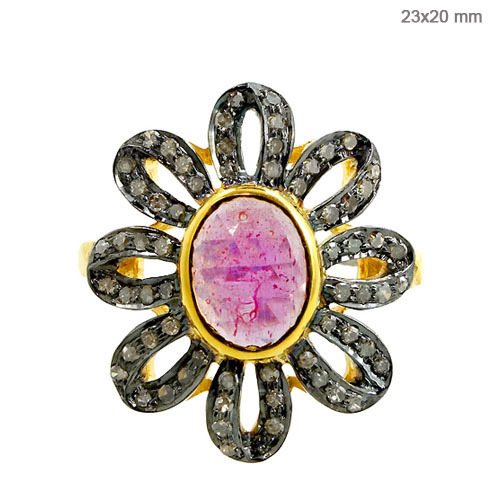 Gold Ruby Diamond Ring Jewelry