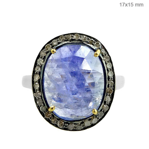 Gold Diamond Tanzanite Ring