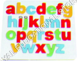 INSERT TRAY PUZZLE-SMALL ABC - Plastic 15x15 cm, Multicolor | Alphabet Learning, Fine Motor Skills, Color Recognition