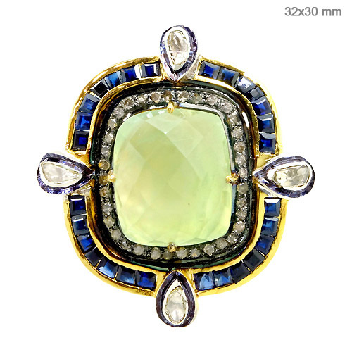 Lemon Quartz Sapphire Gemstone Ring Jewelry