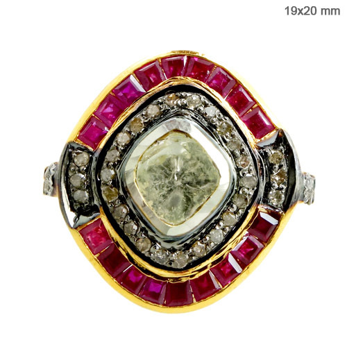 Diamond Precious Ruby Gold Ring Jewelry