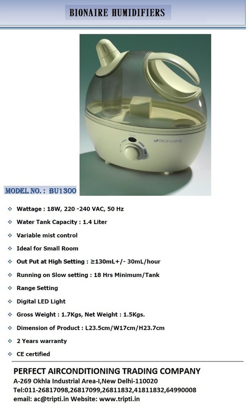 BIONAIRE HUMIDIFIER