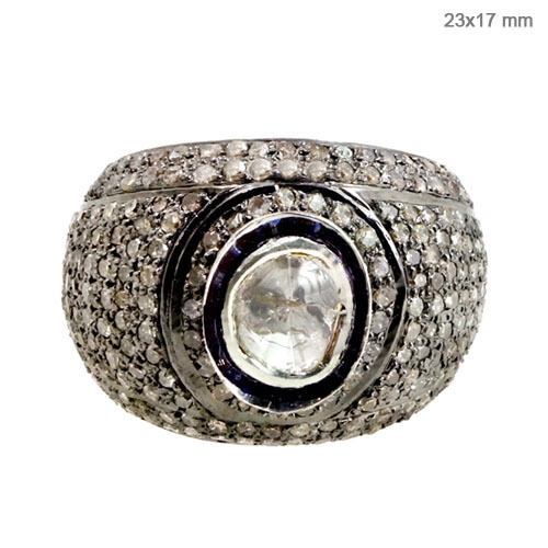 Silver Diamond Ring Jewelry