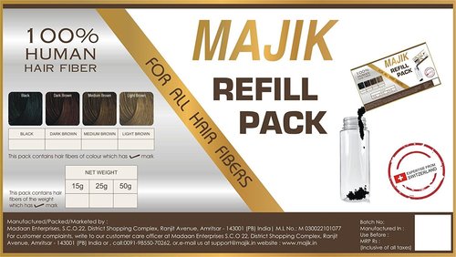 Majik Building hair fiber and natural refill pack