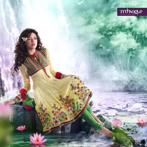 Net Embroidered Salwar Suit