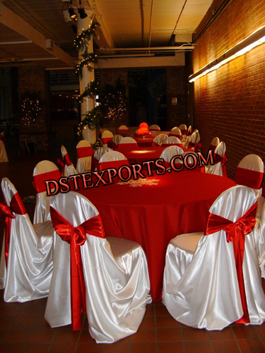 Wedding New Designer Chair Cover - Polyester Satin, Standard Size, White, Sash Included | Elegant, Durable, Easy to Use, Perfect Fit