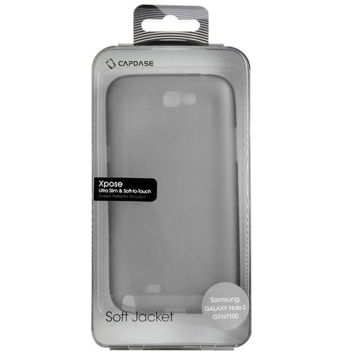 Capdase Soft Jacket 2 Xpose SJSGN7100-P201 for Galaxy Note 2 - Silicone, 19 x 10 x 2.4 cm, Gray | Slim Fit, Scratch Resistant, Durable Protection