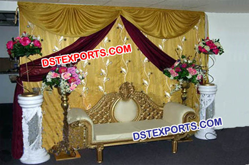 Wedding Golden Stage Backdrop