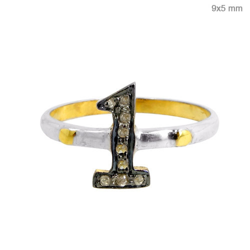 Natural Diamond Fashion Ring Gold Silver Jewelry