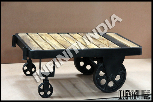 Polished Vintage Industrial Coffee Table