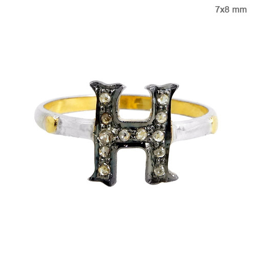 Diamond Gold Silver Ring Fashion Jewelry