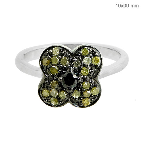 Natural Diamond Silver Ring Jewelry