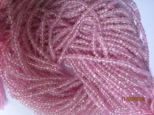 Round Brilliant Cut Quartz Facetedrondell Beads
