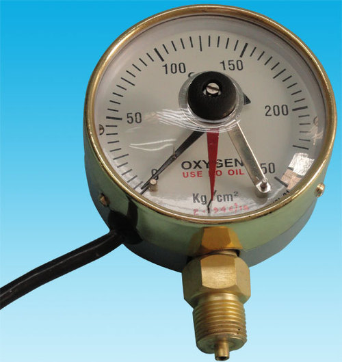 100 mm. Dia. Oxygen contact gauge(0-10 kg.) 3091