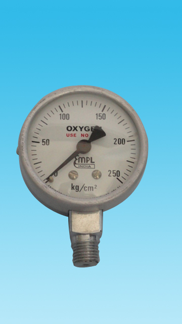 63 MM. Dia Oxygen Pressure Gauge (0-250 Kg) 3088