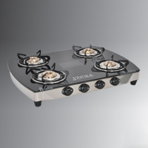 4 Burner Glass Top Gas Stove