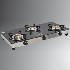 3 Burner Glass Top Gas Stove