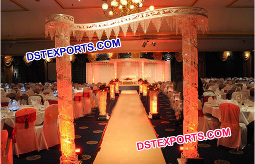 Wedding Golden Crystal Welcome Gate
