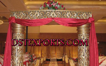 Wedding Welcome Golden Carved Gate 