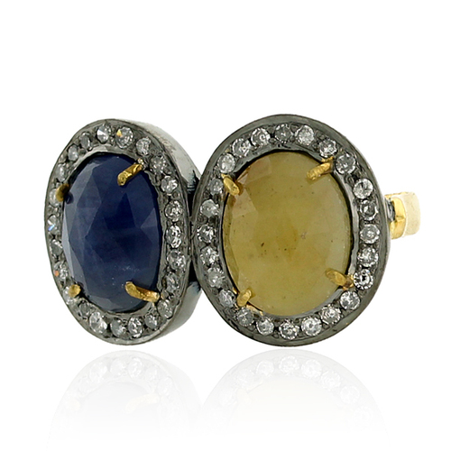 Diamond Gemstone 18k Gold Ring Jewelry