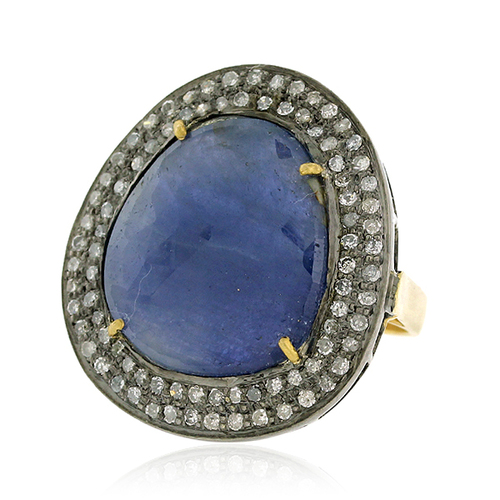 Diamond Gemstone 18k Gold Ring Jewelry
