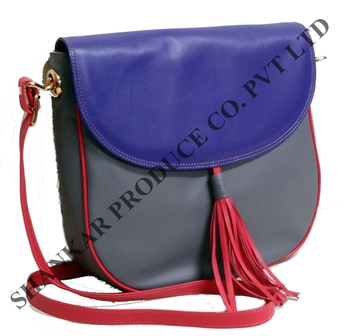 Leather Bi-color Designer Body Bag