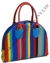 Multi Colored Leather Handbag