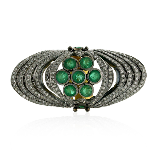 Diamond Gemstone Knuckle Ring