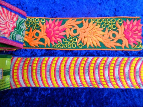 Fancy Lace - Polyester, 2 Inches Wide, Multicolor | Embroidered Floral Pattern, Elegant Design, Durable Material