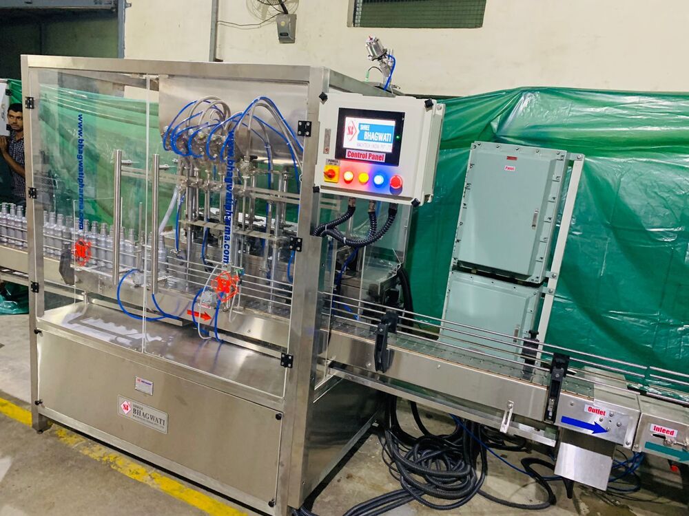 Gear Pump Filling Machine - Stainless Steel, 5 to 15 Liters Capacity | PLC Controlled, Automatic, Space Saving Design, Easy to Clean