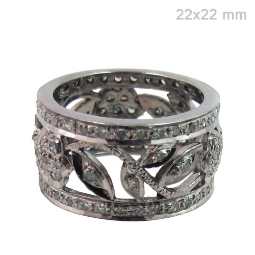 Silver Pave Diamond Ring Jewelry