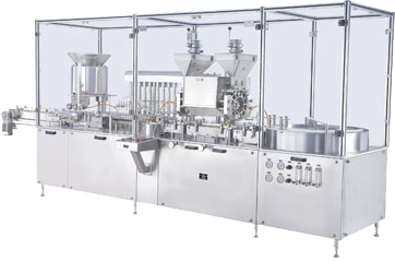 Injectable Dry Powder Filling Machine with Vial Liquid Filling & Rubber Stoppering Machine