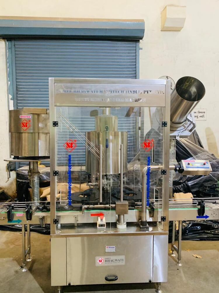 Automatic Six Head ROPP Cap Sealing Machine - Stainless Steel 1830 mm x 961 mm x 2130 mm 800 kg | Frequency Speed Control 60-150 Bottles/Min