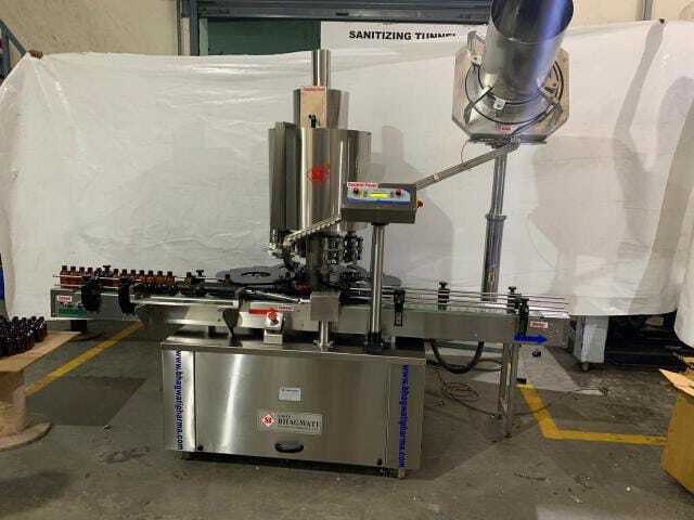 Automatic Aluminum Cap Sealing Machine - Stainless Steel Height Adjustable Design 3600-12000 Vials/Hour Output | Low Noise Operation Self-Lubricating Guide Profile Variable Sealing Pressure