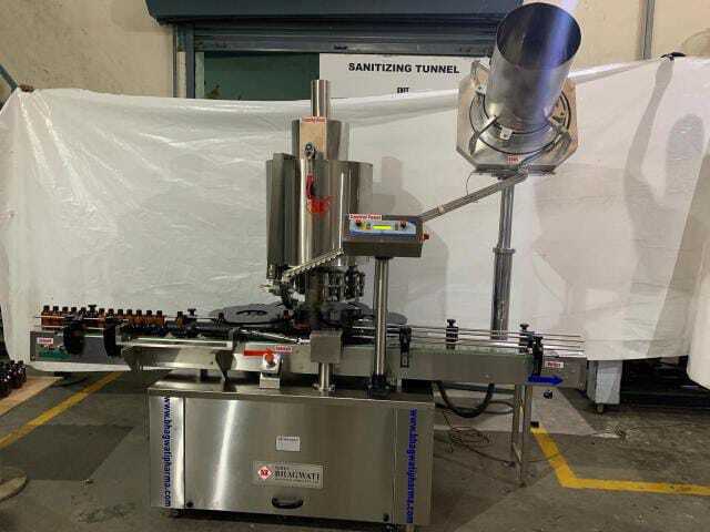 Automatic ROPP Capping Machine - Stainless Steel, Up to 180 BPM, 10 Sealing Heads | Versatile Design, Height Adjustable, Frequency Speed Control, 1 Year Warranty