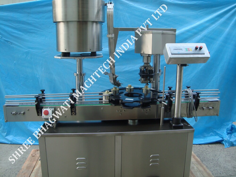 Six Head Ropp Cap Sealing Machine - Stainless Steel, Height Adjustable, 3600-12000 Bottles/Hour Output | Eco Friendly, PLC Control, Low Noise, Touch Screen