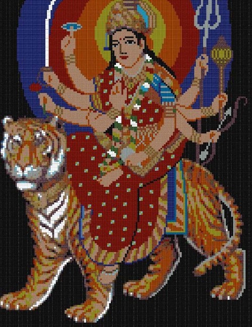 Sherawali Maa Mosaic Tiles