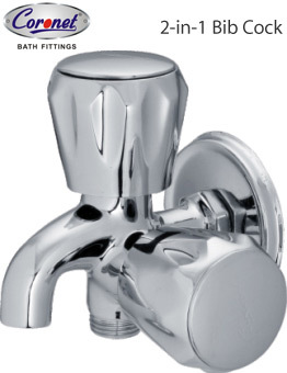 2-in-1 bib cock
