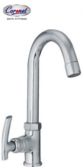 Swan Neck Cock - Brass, 200mm Height, Chrome Finish, 5L/min Flow | Elegant Design, Easy Installation, Durable, Smooth Operation