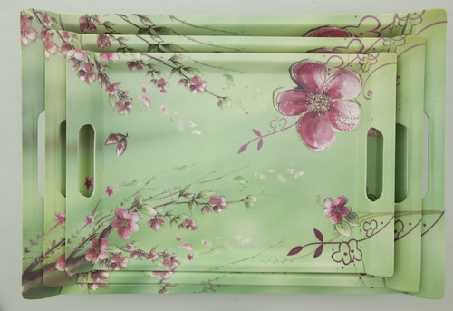 Valerio - English Summer - Set Of 3 Melamine Trays