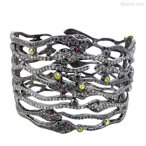 Ruby Diamond Gold Bangle