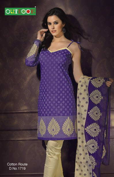Colour Coton Route Dress Material