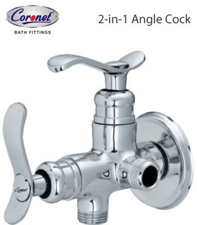 2-in-1 angle cock
