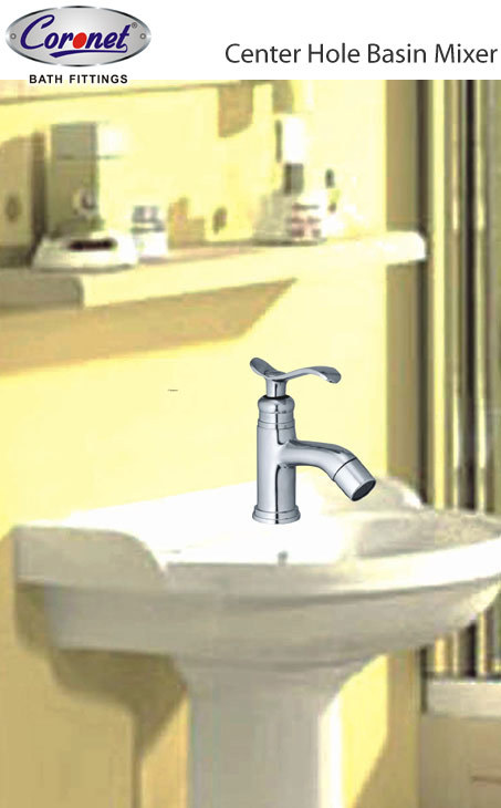 center hole basin mixer