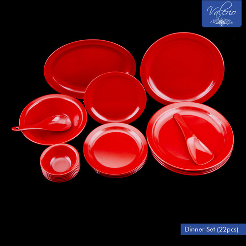 Grapefruit Red Melamine 22 Pcs Dinner Set